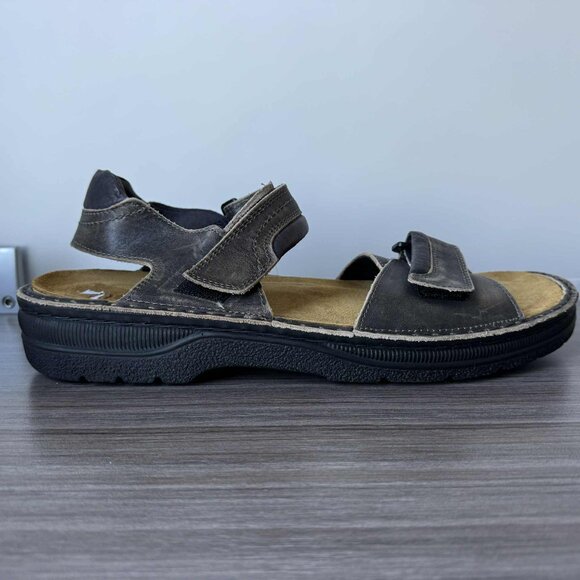 Naot Lappland Men\'s Fisherman Sandals Size EU 48 US 15-15.5 $135 Vintage Leather main image 9